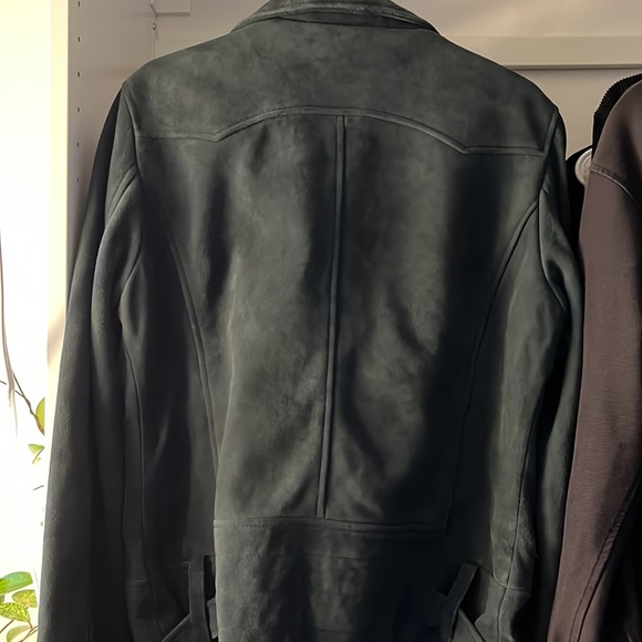 Luckybrand suede leather Moto jacket greyish blue in size Small women - Picture 11 of 15